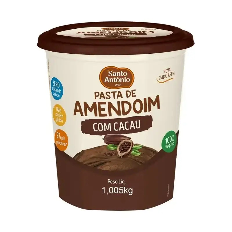 Pasta de amendoim c/cacau pote 1,005kg