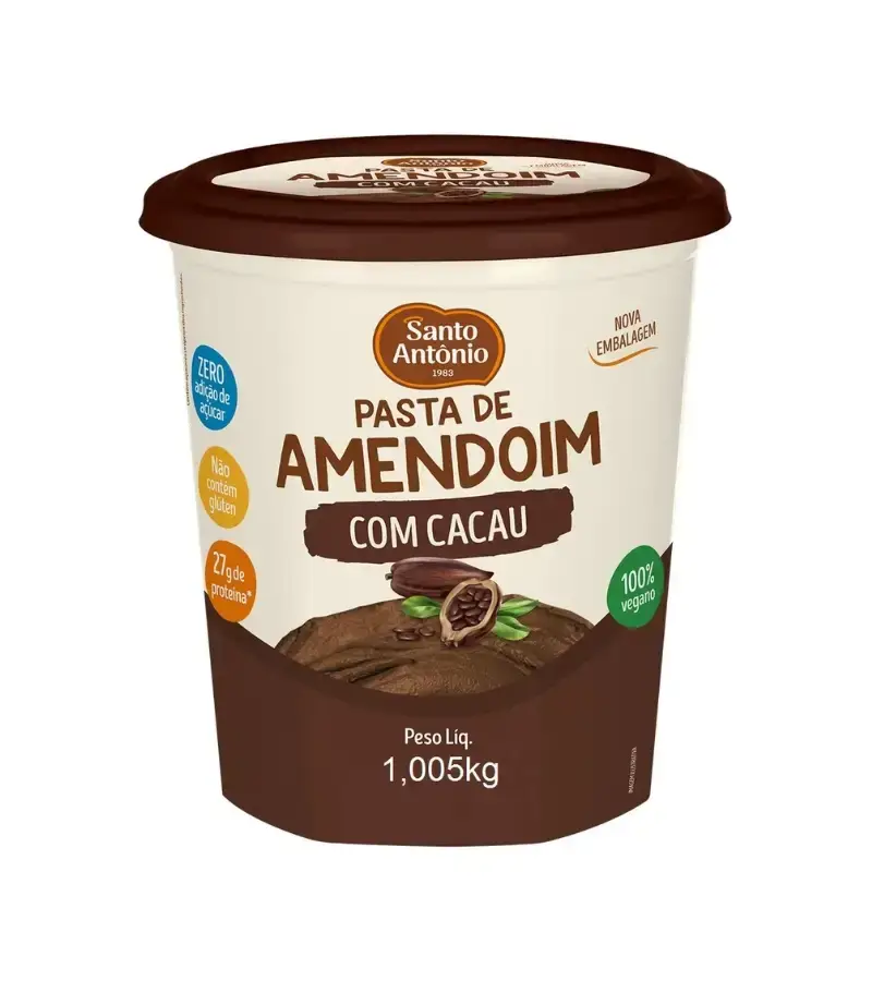 Pasta de amendoim c/cacau pote 1,005kg